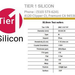 50.8mm Test wafers