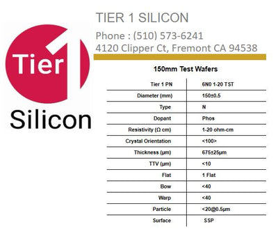 150mm Test Wafers