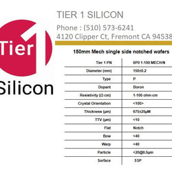 150mm Mech single side notched wafers
