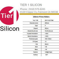 200mm Prime Wafers