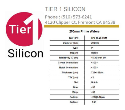 200mm Prime Wafers