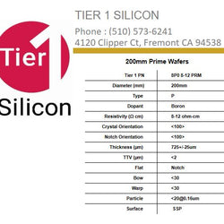200mm Prime Wafers