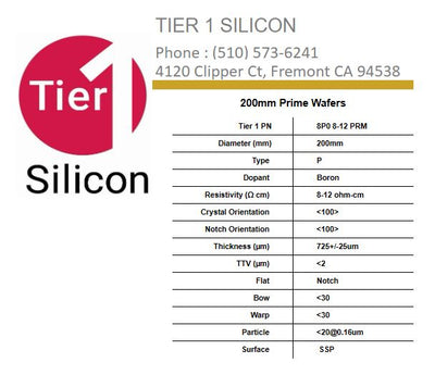 200mm Prime Wafers